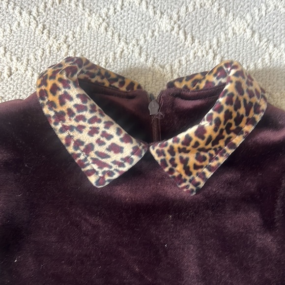 Girls velvet cheetah dress - Picture 2 of 6